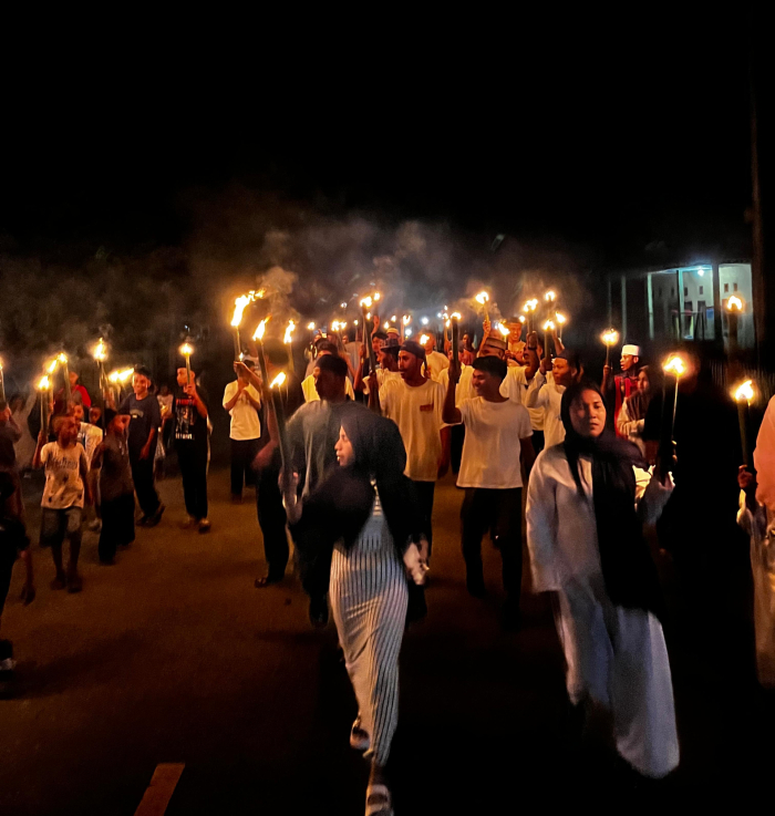 Pawai Obor Iringi Takbiran, Cara Warga Wainin Hidupkan Tradisi Lama