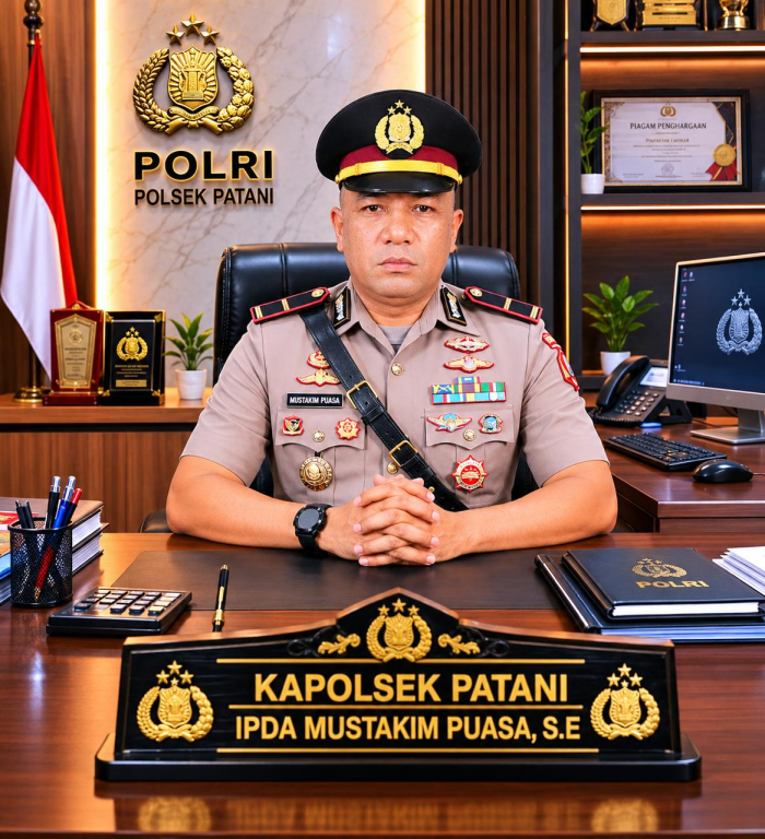 Baru Dilantik sebagai Kapolsek Patani, Mustakim Dipercaya Jadi Khatib Shalat Iduladha