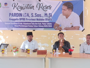 Serap Aspirasi, Pardin Isa Dorong Prioritas Infrastruktur dan Pendidikan di Sula–Taliabu