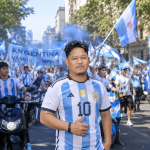 Suka Cita Fens Argentina Kepulauan Sula Sambut Kemenangan atas Aljazair