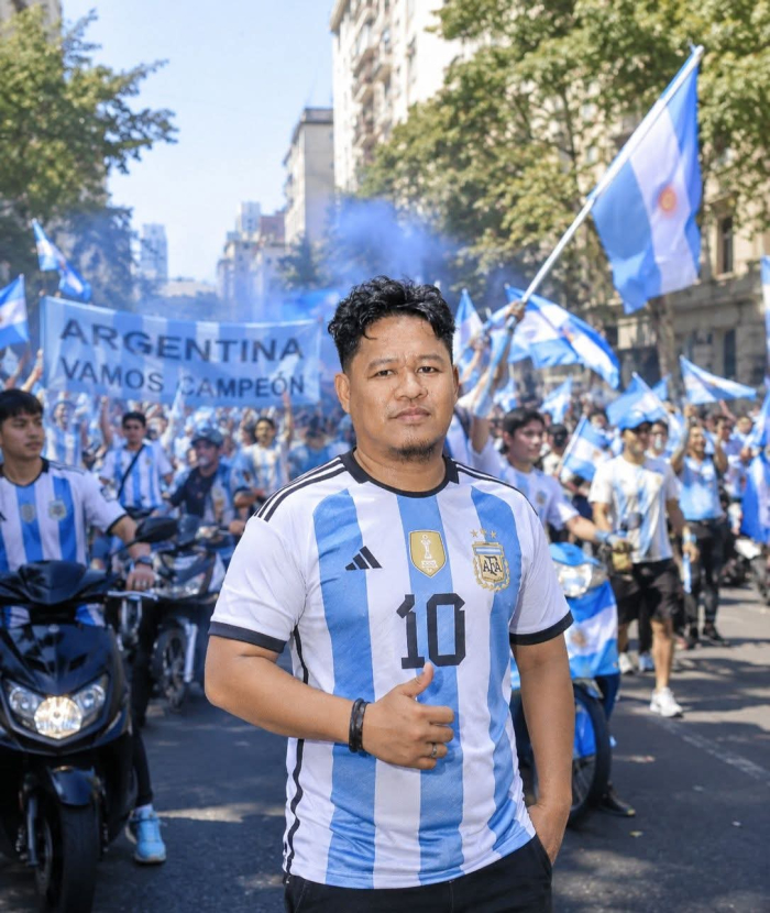 Suka Cita Fens Argentina Kepulauan Sula Sambut Kemenangan atas Aljazair