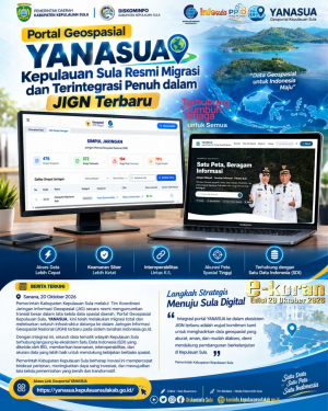 Portal Geospasial YANASUA Kepulauan Sula Resmi Integrasi ke JIGN